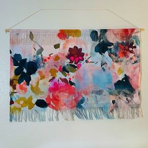 Beautiful floral painted wall hanging from Society6! NEVER USED, BRAND NEW